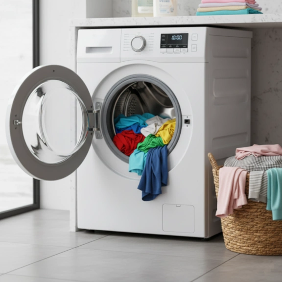 Picture of the self-laundry area or washing machine