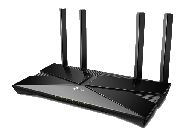 Picture of the Wi-Fi router and QR code for easy connection