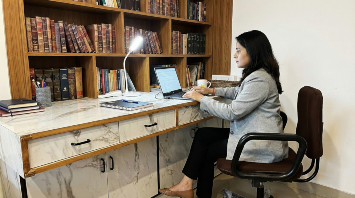 Business traveler friendly homestay workstation in Ahmedabad