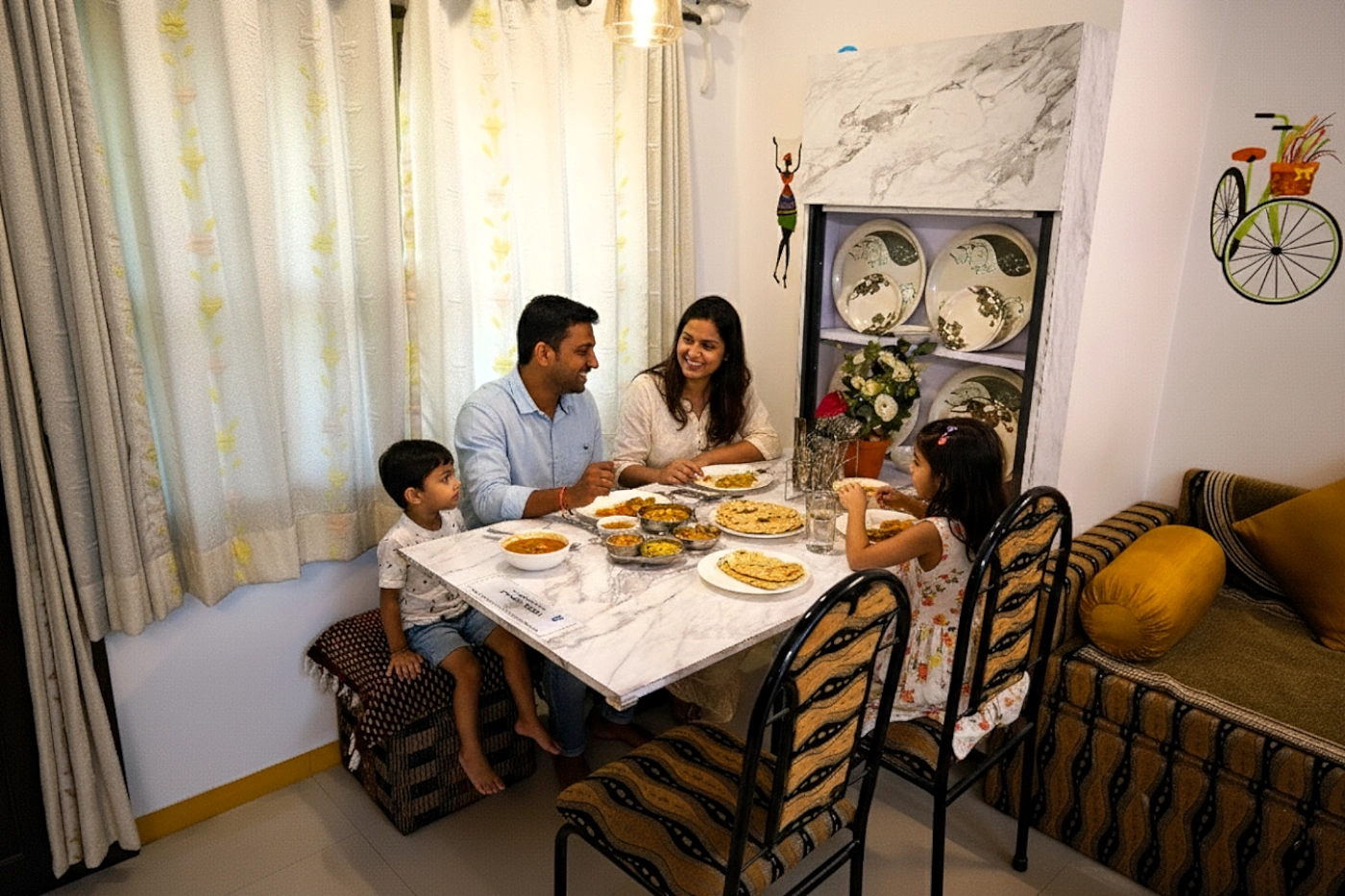Exclusive dining room amenities for family rental at Homeland Stay